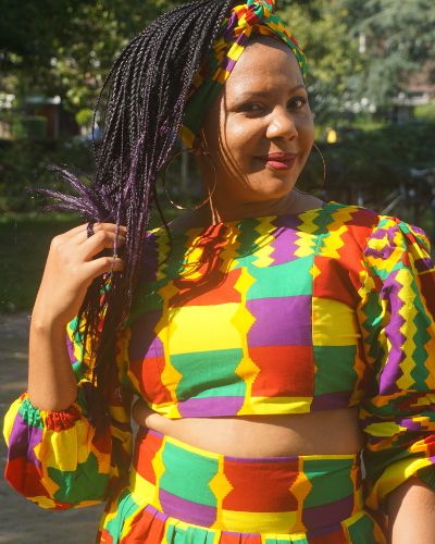 Multi-colored Ankara two-piece