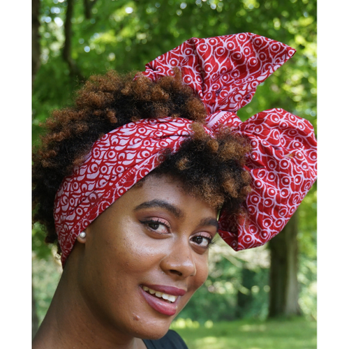 pink ankara headwrap