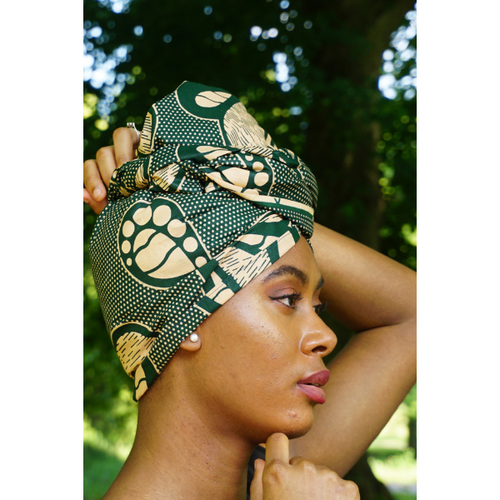 olive green ankara headwrap
