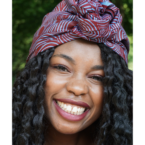 Bordeau blue ankara headwrap