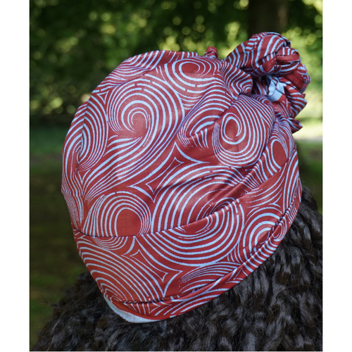 Bordeau blue ankara headwrap