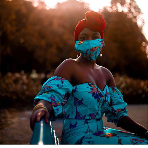 AFRICAN PRINT ALPHA CROP TOP