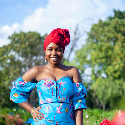 AFRICAN PRINT ALPHA CROP TOP