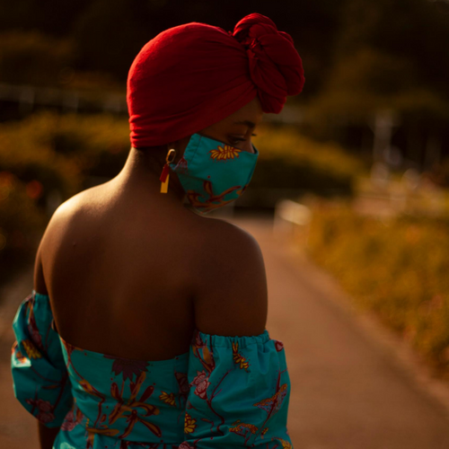 AFRICAN PRINT ALPHA CROP TOP