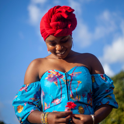 AFRICAN PRINT ALPHA CROP TOP