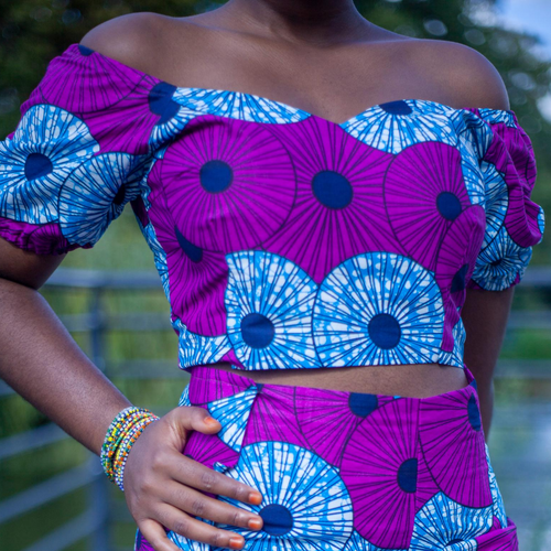 AFRICAN PRINT HALIMA CROP TOP