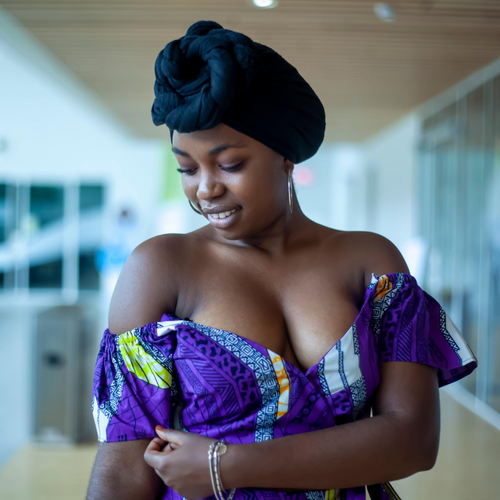 AFRICAN PRINT LINDA WRAP CROP TOP