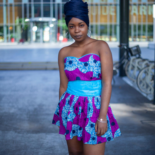 AFRICAN PRINT HALIMABA MINI SKIRT