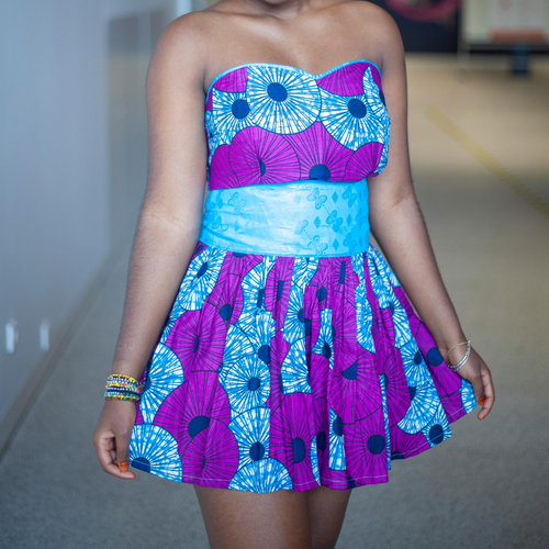 AFRICAN PRINT HALIMABA MINI SKIRT