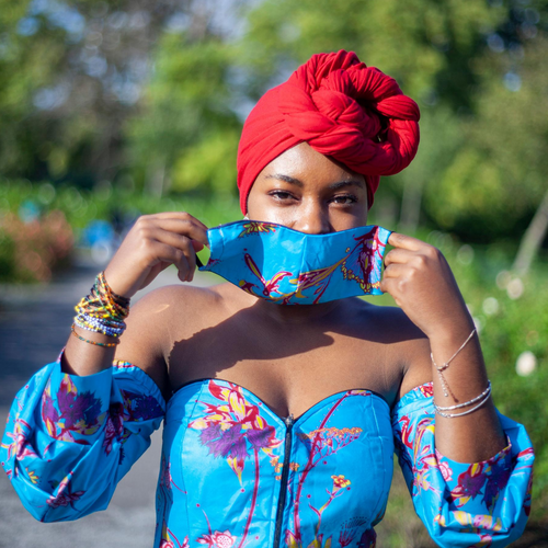 AFRICAN PRINT ALPHA MASK