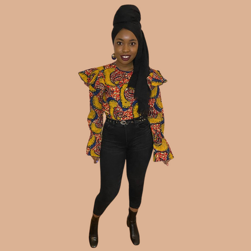 African print Djebou blouse