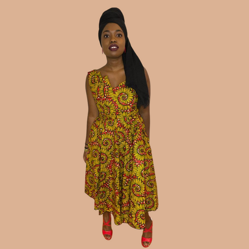 African print kade dress