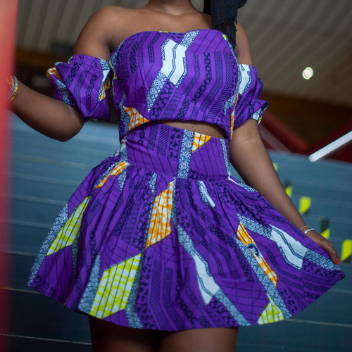 African print mini sales skirt
