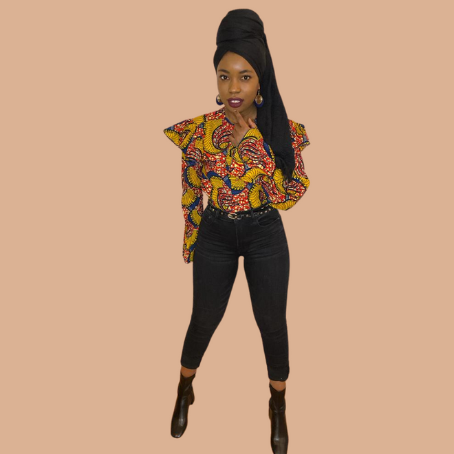 African print Djebou blouse