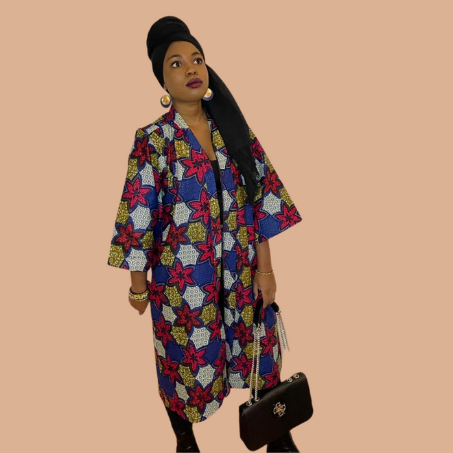 African print Flora Kimono