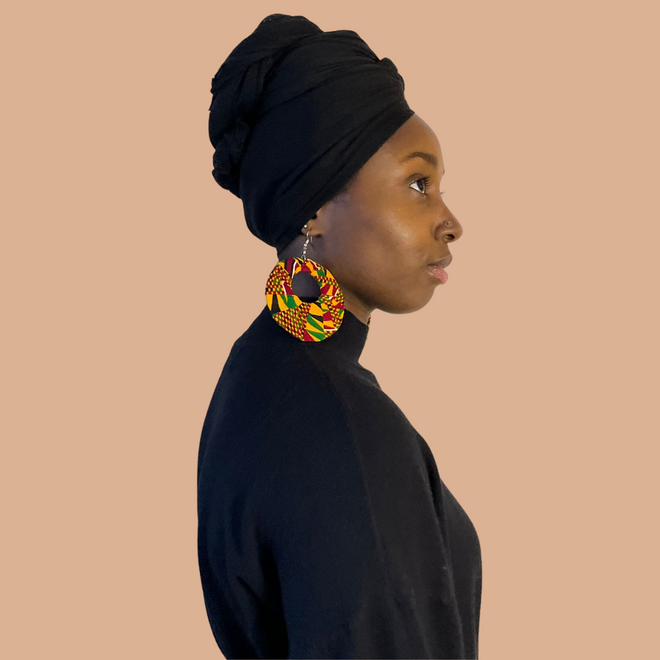 African print kente earrings